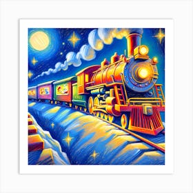 Super Kids Creativity:Christmas Train 3 Art Print