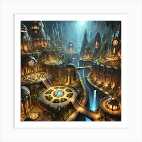 A Breathtaking View Of Underground Cities Art Print