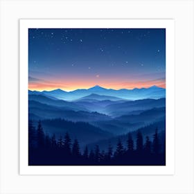 Smoky Mountains Art Print