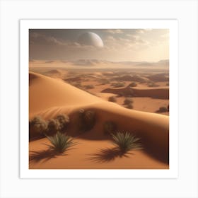 Sahara Countryside Peaceful Landscape Perfect Composition Beautiful Detailed Intricate Insanely De (31) Art Print