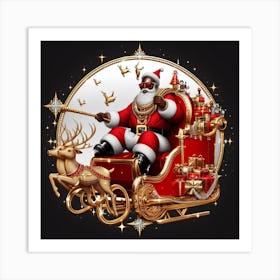 Blk Santa 1 Art Print