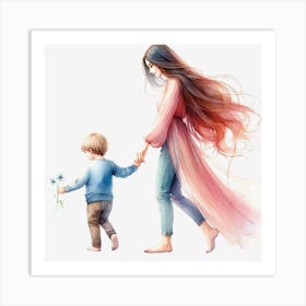 Mother And Child 1 Art Print