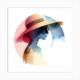 Woman In A Hat 7 Art Print