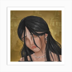 sad girl Art Print