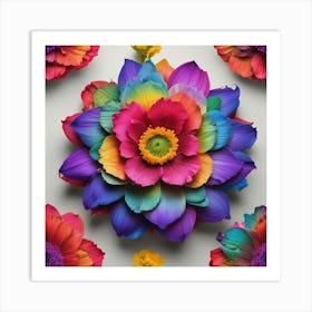 Colorful Flowers 35 Art Print