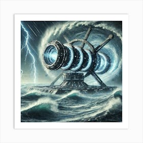 A High Tech, Sci Fi Scene Of The Oceanic Tempest G 1 Art Print