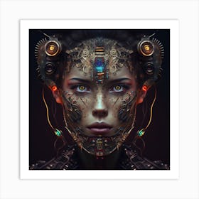 Futuristic Portrait Art Print