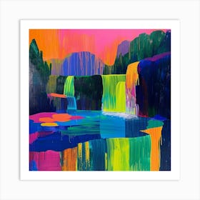 Colourful Abstract Plitvice Lakes National Park Croatia 6 Art Print