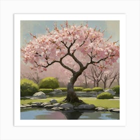 Cherry Blossom Tree Art Print