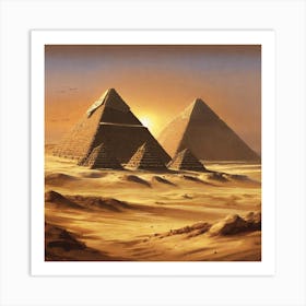 Pyramids Of Giza Art Print