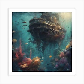 Underwater House Art Print