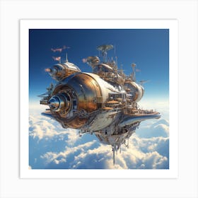 Spaceship In The Sky Art Print