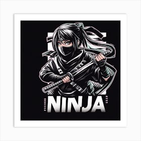 Ninja Girl 1 Art Print