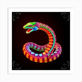 Snake In The Dark Art Print