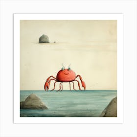 Crab On The Beach Poster