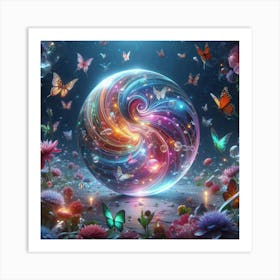 Sphere Of Butterflies Art Print