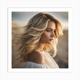 Blond Hair Art Print