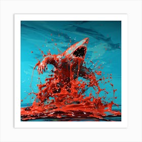 Shark Splash Art Print