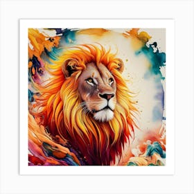 Lion Painting Art Print