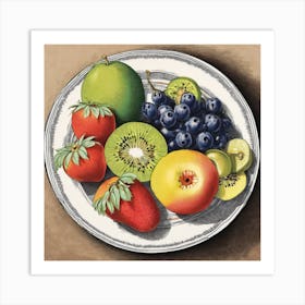 Fruit Plate Art Print