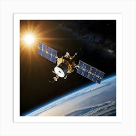 Satellite In Space 1 Art Print