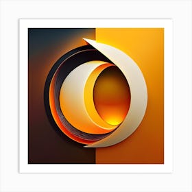 Abstract Sun And Moon Art Print