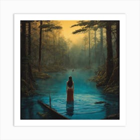 Woman In The Water 1 Art Print