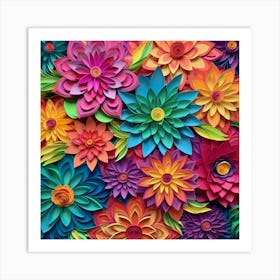 Paper Flowers 1 Art Print