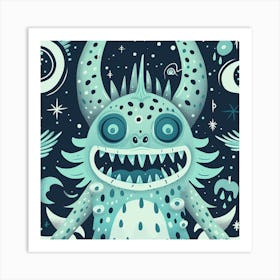Monster In Space Art Print