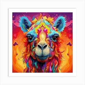 Colorful Llama Art Print