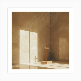 Cross In A Room Art Print