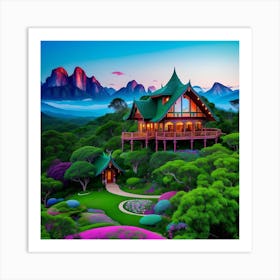 House In The Mountains Art Print