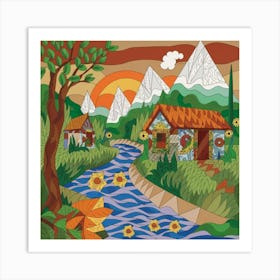 Small mountain village 22 Art Print