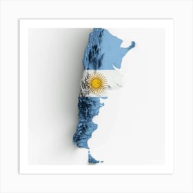 Argentina Map Art Print