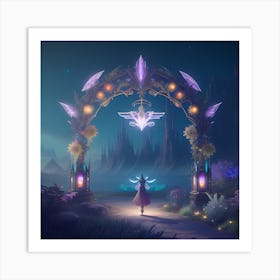 Fairy In The Forest 3 Art Print