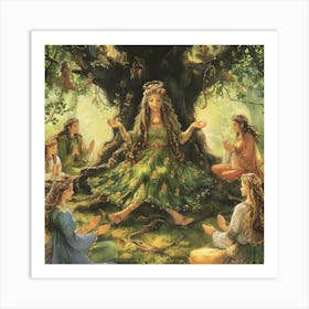 Hindu Style Mother Nature Art Print