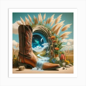 Cowboy Boot 1 Art Print