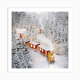 Christmas Train Art Print