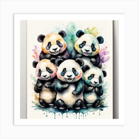 Panda Bears cute and fascinating print, suitable for wall Art Print