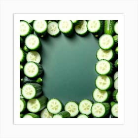 Cucumbers In A Frame 1 Art Print