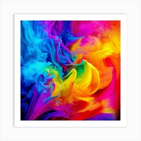 Color Brightness Vibrant Electric Power Gradient Vivid Intense Dynamic Radiant Glowing En (12) Art Print