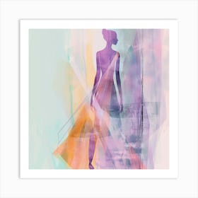 Silhouette Of A Woman 7 Art Print