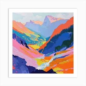 Colourful Abstract Berchtesgaden National Park Germany 1 Art Print