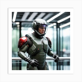 Futuristic Soldier 13 Art Print