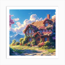 House In The Mountains Art Print