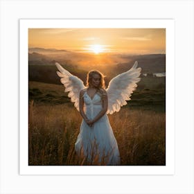 Angel In A Field Art Print