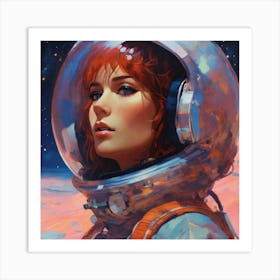 Space Girl 2 Art Print