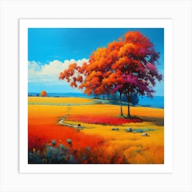 Tree In A Field 1 Art Print