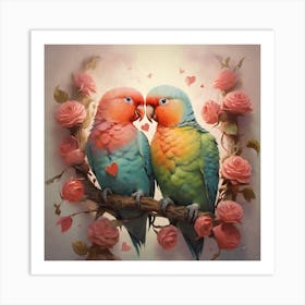 Lovebirds Art Print