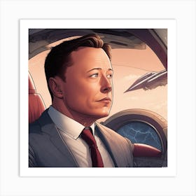 Elon Musk Art Print